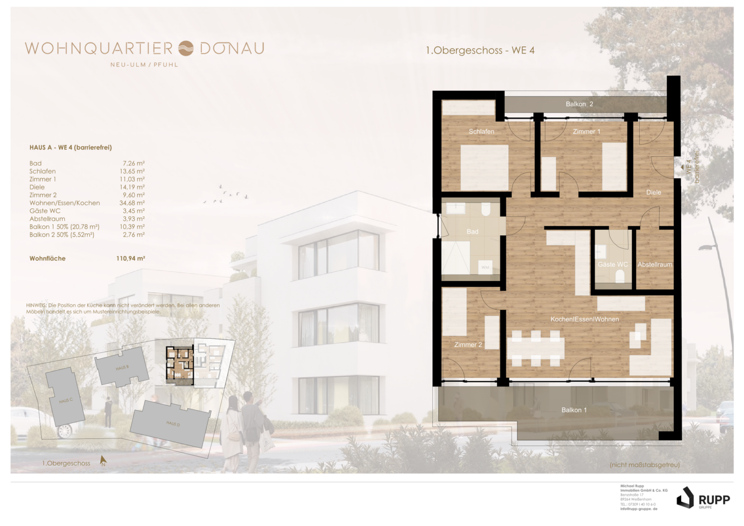134224 BA2_Haus A_WQ Donau Pfuhl_Verkaufsplan_WE 4